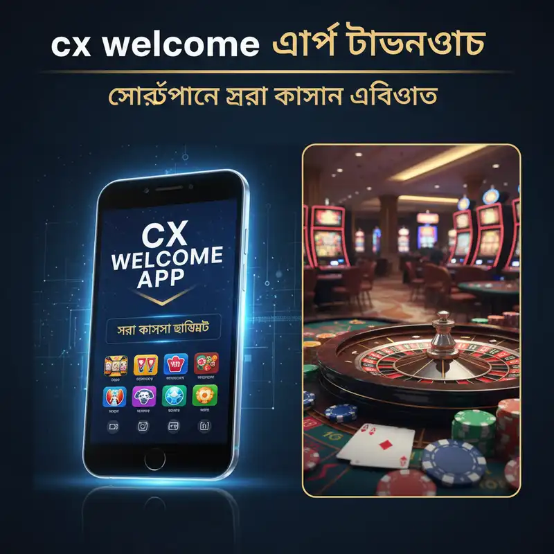 cx welcome মোবাইল অ্যাপ ইন্টারফেস