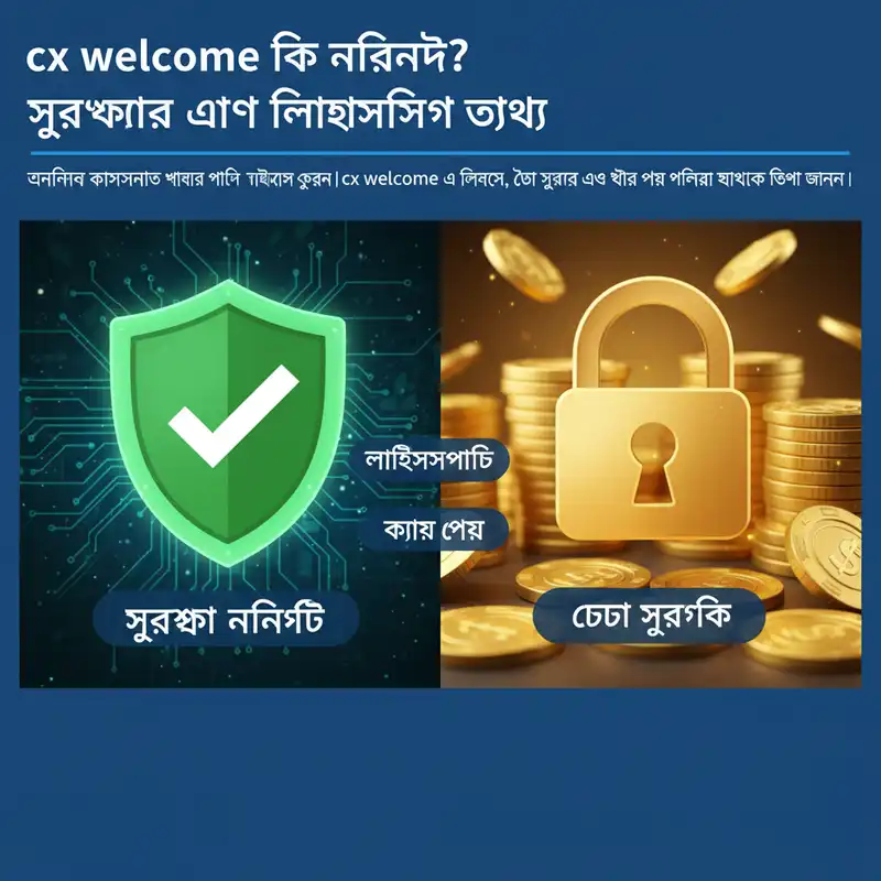 cx welcome নিরাপত্তা এবং লাইসেন্সিং ব্যানার
